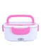 Portable Electric Heating Lunch Box White/Pink 230x160x100mm