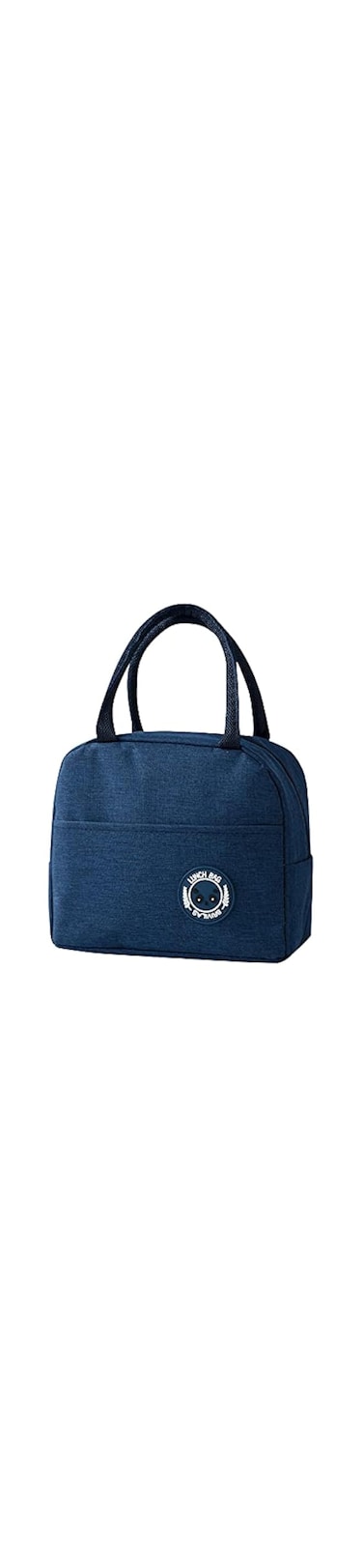 MEI Stylish Lunch Bag and Lunch Box for Women and Men, Leak Proof Water Resistant Bag Container For Adults, Kids, LightWeight Portable Lunch Box For Office Work, Outdoor, Picnic, School etc. (Blue)