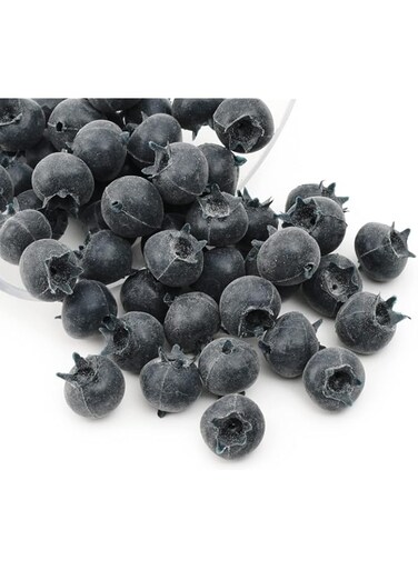 Luckforest Artificial Blueberry, 50Pcs Fake Blueberry Lifelike Blueberries Simulation Realistic Blue Berries Fake Fruit for DIY Craft Home Kitchen Cabinet Decoration Food Photography Props Supplies