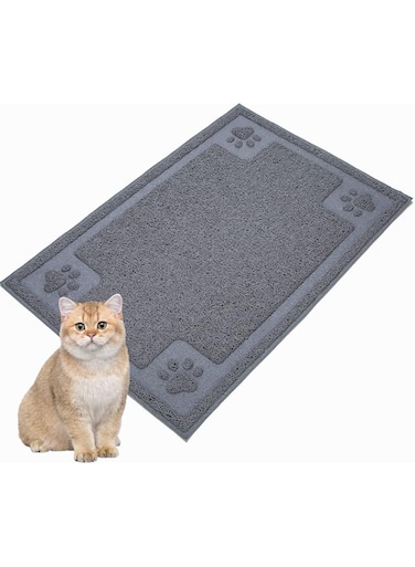 NALACAL Extra Large Waterproof Cat Litter Mat, 90 &times; 60cm Durable Non-Slip Litter Box Pad Cat Litter Trapping Mat with Waterproof Design Easy Clean Pet Feeding Mat Anti-Spill Cat Litter Mat for Cat Dog