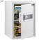Rubik Safe Box Large with Digital Keypad and key Lock for Home Office Documents Jewelry Money Safety (Size 50x35x30cm) White