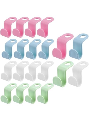 Daomong Clothes Hanger Connector Hooks Plastic Cascading Hangers Saving Organizer Hanger Hooks for Heavy Duty Clothes Closet(20 Pieces)