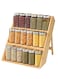 3-tier Bamboo Spice Rack, Kitchen Spice Racks Free Standing for Cabinet Drawers and Countertop