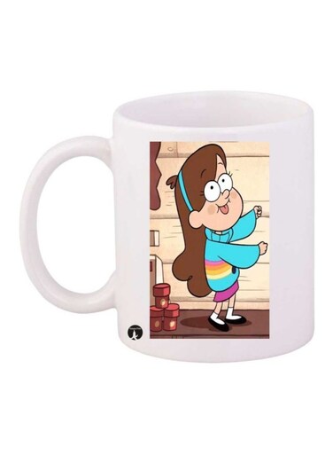 Gravity Falls Printed Mug White/Blue/Brown Standard Size