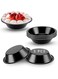 5 Inch Round Mini Tart Tins Pie Dishes, 5 Packs Reusable Round Pie Tins Nonstick Pie Plate, Carbon Steel Mini Tart Pan, Small Cake Baking Set For Pizza Bread Meat Dessert, Black