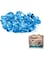 NeoStyle Betta Fish Tank Accessories,Glass Blue Fluorescent Stone,Row Aquarium Stackable Cube Hexagon Tank (Fish Tank Accessories, Glass Blue Fluorescent Stone 250g)