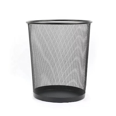 Metal Mesh Waste Basket Black 234x275mm