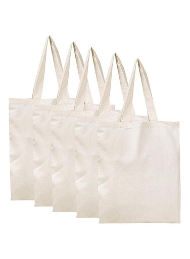 Naplion Tote Bag Canvas for Women, Craft Reusable Grocery Shopping Bags, Blank Tote Bags Organizer Insert for School Travel Pocket 30x35 cm