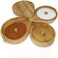 Tiered Bamboo Glass Rimmer   Triple Rotating Spice Organizer  Sugar and Salt Rimmer for Cocktails   Cocktail Accessories for Drinks
