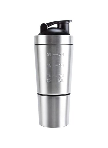 KOWVOWZ Upgraded Shaker Bottle for Protein Mixes, Protein Shaker Bottle(27oz), Shaker Bottle with Storage for Powder, Stainless Steel Shaker Bottle with Wire Whisk, BPA Free, Leak Proof Design