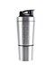 KOWVOWZ Upgraded Shaker Bottle for Protein Mixes, Protein Shaker Bottle(27oz), Shaker Bottle with Storage for Powder, Stainless Steel Shaker Bottle with Wire Whisk, BPA Free, Leak Proof Design
