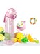 Rhea &amp; Co. Scented Infusion Fruit Fragrance Water Bottle, Water Bottle with Flavor Pods - 650ml (Pink)