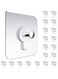 Adhesive Hooks Heavy Duty, 20Pcs Wall Hooks for Hanging, Wall Hangers without Nails, 2 in 1 Screw Free Sticker for Wall Mount Shelf, Waterproof Rustproof Wall Hook for Bathroom Bedroom Picture Hanger