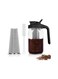 Cold Brew Coffee Maker, 32oz Cold Brew Pitcher with Stainless Steel Super Dense Filter, Durable Glass, BPA Free Sturdy Mason jar, for Iced Brew Coffee, Lemonade, Homemade Fruit Drinks Container