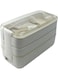 Three-Compartment Lunch Box Set Beige 900ml