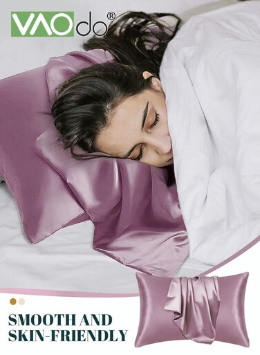 2 Pack Satin Pillowcase Good for Hair and Skin Softer Cooling Silk Smooth Satin Pillow Case Cover Envelope pillowcase Pink
