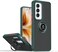 Oppo Reno12 Pro Case Flexible Silicone Protective Bumper,Camera Protection Translucent Shockproof Matte Back Cover with 360 rotational Ring Holder For Reno 12 Pro (Green)