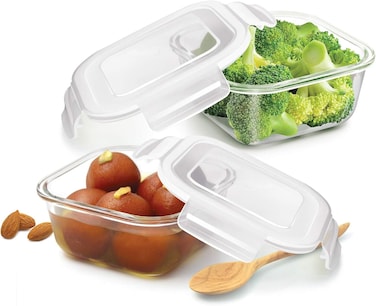 by Milton Square Glass Storage Container Set of 2