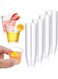 X spring Clear Plastic Cups, 100 Pack 30ml Plastic Shot Glasses Made of PS Material, Premium Disposable Cups for Tasting Food Samples, Party Cups for Jello Shots, Condiments, Tasting, Sauce