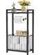 Freestanding Toilet Paper Holder with Storage Shelf &acirc;&euro;&ldquo; Bathroom Tissue Stand with Space for Phone, Tablet, and Magazines &acirc;&euro;&ldquo; All-in-One Toilet Roll Dispenser and Organizer