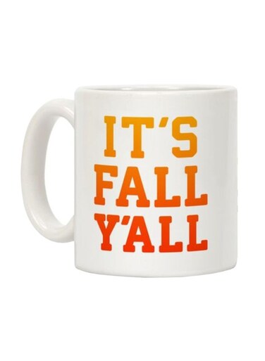 Fall Y'all Printed Coffee Mug White