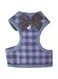 Adjustable Bow Plaid Vest Lead Pull Rope Leash for Cat Dog Pet Blue