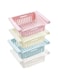 SYOSI 4 Pcs Fridge Drawer Organizer, Retractable Drawer Refrigerator Storage Box, Fridge Shelf Organizer for Vegetables and Fruits