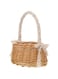 YARNOW Wicker Picnic Basket Picnic Storage Basket Container Case Box Cloth Toy Organizer Camping Use Home Store Gift Decor Wood Color
