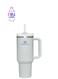 Quencher H2.0 FlowState Stainless Steel Vacuum Insulated Tumbler with Lid and Straw for Water, Iced Tea or Coffee Smoothie &amp; More, 40 oz Water Bottle - FOG