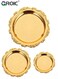 3 Pcs Embossed Alloy Fruit Plate, Snack Platter Jewelry Organizer Dish Rustic Table Tray Wedding Reception Dessert Tray Snack Serving Plate Service Plate Salad Plates Dessert Dining Table