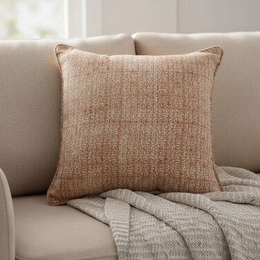 Home Heritage Textured Cushion 50x50cm - Rust
