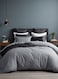 Linen Plain Single Duvet Cover 160x210Cm Grey