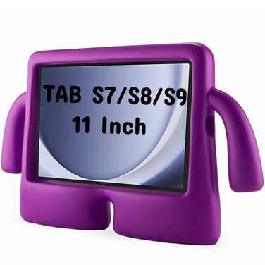 Case For Samsung Galaxy Tab S7/S8/S9 11 Inch, iBuy Kids Case, Protective Shockproof Lightweight Stand Cover For Children (Purple)