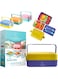 Lunch Box for Adults,Kids  Leak-proof Two-Layer 3 Compartments Tiffin Box with Fork,Spoon   Insulated Bento Lunch Box with cutelry for men,women,kids Bento Lunch Box for Work, office, School (Purple)&hellip;