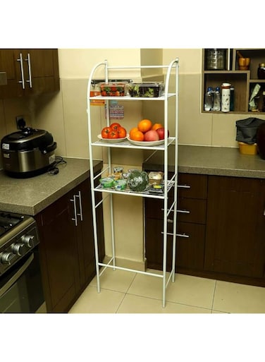 YATAI 3-Tier Bathroom Organizer Shelves Rack Metal Shelving Unit Storage Flowers Plants Stand Kitchen Storage Rack Shelf Organizer For Bathroom Kitchen living Room &amp; Hallway