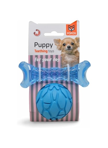 FOFOS Milk Bone &amp; Ball Puppy Toy Blue