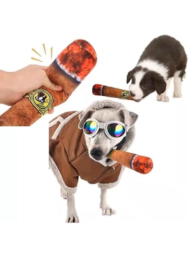Cigarette Dog Toy,Dog Toy, Dog Cigarette Toy，Dog Plush Toy,Funny Stuffed Dog Toy,Dog Toy for Pets,Squeaky Dog Toy,Squeaky Toy Dog,Funny Toy Dog Prank Toy,Cigarettes Dog,Dog Chew Cigars Toy