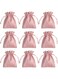 Oasisgalore 20 Pcs Pink Velvet Drawstring Bags Jewelry Pouches Jewelry Gift Bags Pouches Wedding Favors,3.5x4.7 inch