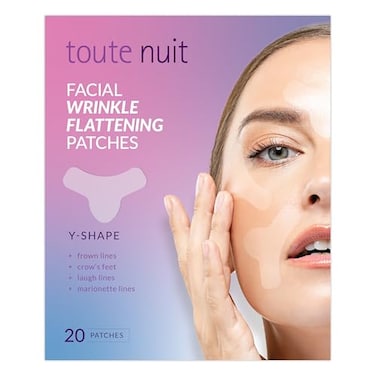 Toute Nuit By Mimiko Inc Wrinkle Patches, Face Tape, Y-Shape - Preventing Frown Lines, Forehead And Around Lips - 20 Patches