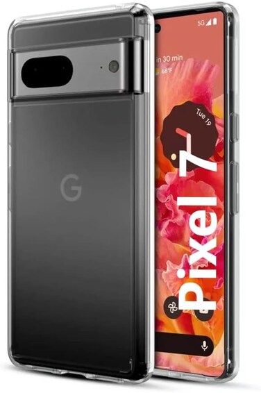 Muzz Google Pixel 7 Case,Ultra [Slim Thin] Scratch Resistant TPU Rubber Soft Silicone Protective Crystal Clear Case Cover for Google Pixel 7 (Clear)