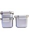 Lyaakit Food Container with Lid, Sauce Cups, Stainless Steel, Set of 3, (250ml, 450ml, 550ml)