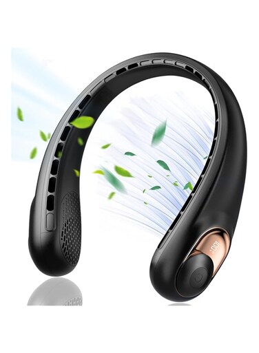 Funito Neck Fan, Portable Bladeless Neck Fans, Upgrade 360&deg; Airflow, Super Quiet, 3 Speeds, 4000mAh Personal Wearable Neck Fan, Upgraded Cooling Air Volume USB Rechargeable Hands Free Fan