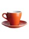 Glazed Ceramic Coffee Cup And Dish Orange Saucer(12.5x12.5)cm