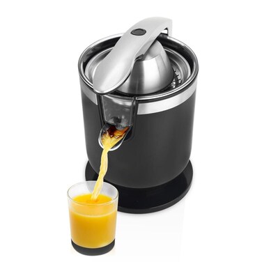 Tradeo 200W Citrus Juicer with Stainless Steel Filter &amp; Anti-Drip Spout Black
