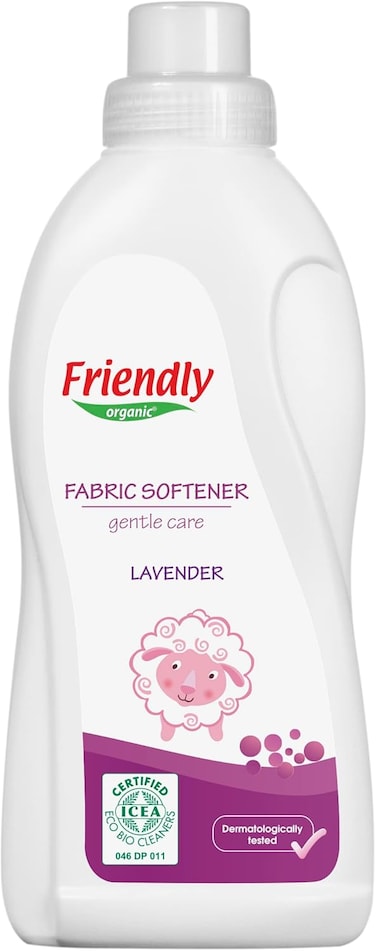 Friendly Organic 750ml Friendly Organic Baby Fabric Softener Lavender - Special Design For Sensitive Skin - Plant-Derived Softening Agents And Organic Essential Oils