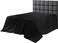 Zen 100% Egyptian Cotton Flat Bed Sheet - Black, Full/Double, 300 Thread Count