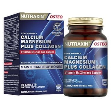 Nutraxin Osteo B-One Formula Calcium Magnesium Plus Collagen, Joint and Bone Health Supplement, 90 Tablet