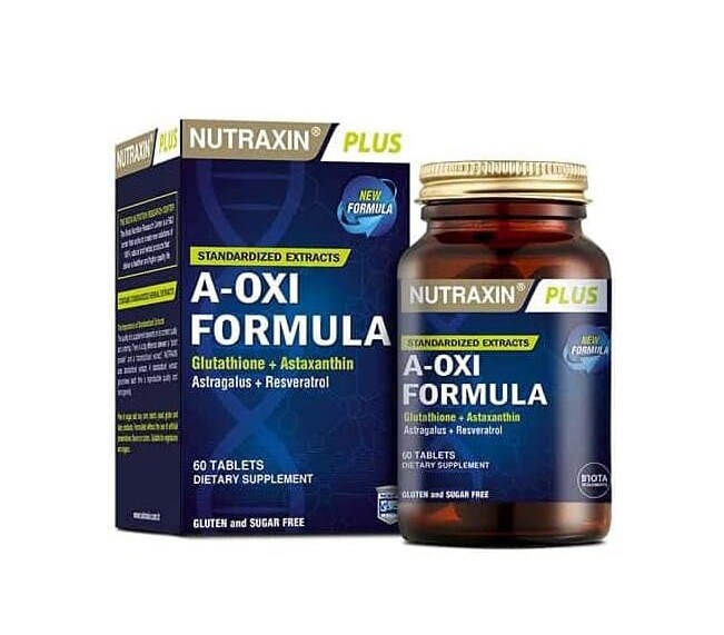 Buy Nutraxin A-Oxi Formula Glutathione + Resveratrol Skin Whitening 60 Tablets Online