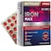 Nutraxin Iron Max Time Release Formula With Vitamin C, B6, B12 and Folic Acid Red Blood Cells and Hemoglobin formation 30 Tablets