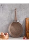 OMS 20cm Granite-Coated Non-Stick Fry Pan Brown, Easy to Clean, PFOA PTFE Free, Aluminum Base, Made in Turkey,  3210-20